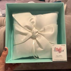 Flower girl basket, guest book and ring pillow set . NEVER USED